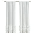 thumbnail image 1 of Your Zone Reversible Ruffle Blackout Curtain Panel, 1 Panel, White, 37" W x 95" L, 1 of 7