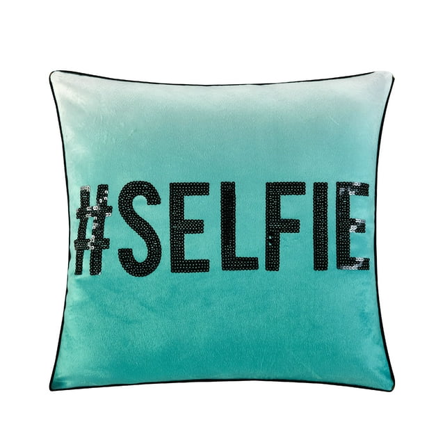 Your Zone Selfie Sequin Decorative Pillow