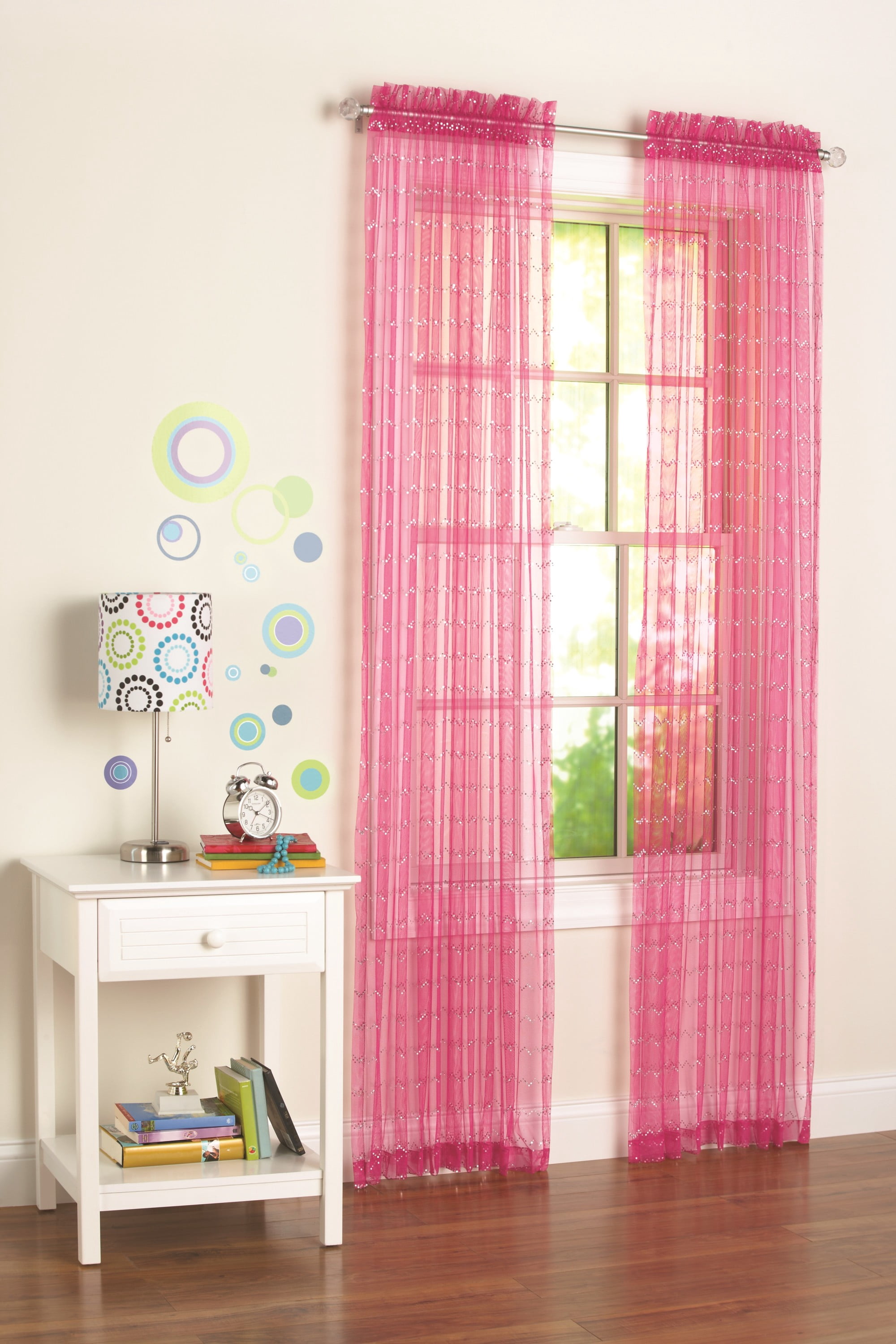 Your Zone, Single Curtain Panel - Pink - 25" x 84"