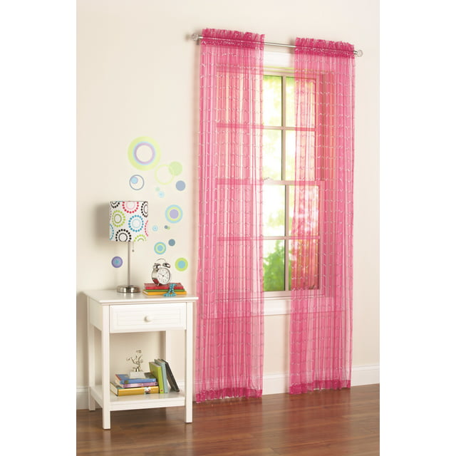 Your Zone, Single Window Panel - Pink - 100% Polyester - 25" x 84"