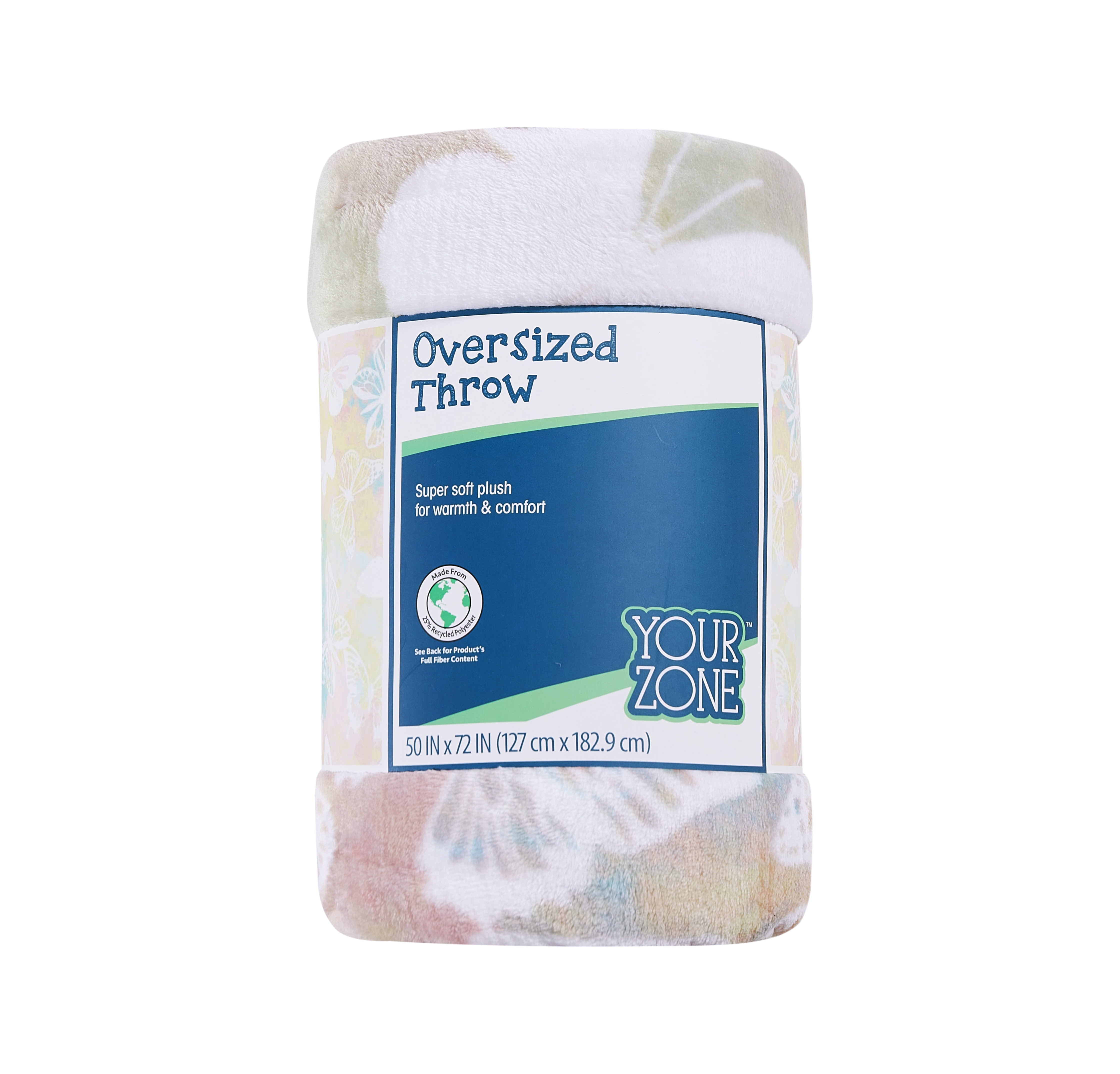 Your Zone Soft, Multicolor Tie Dye Butterflies, XL Oversized Throw