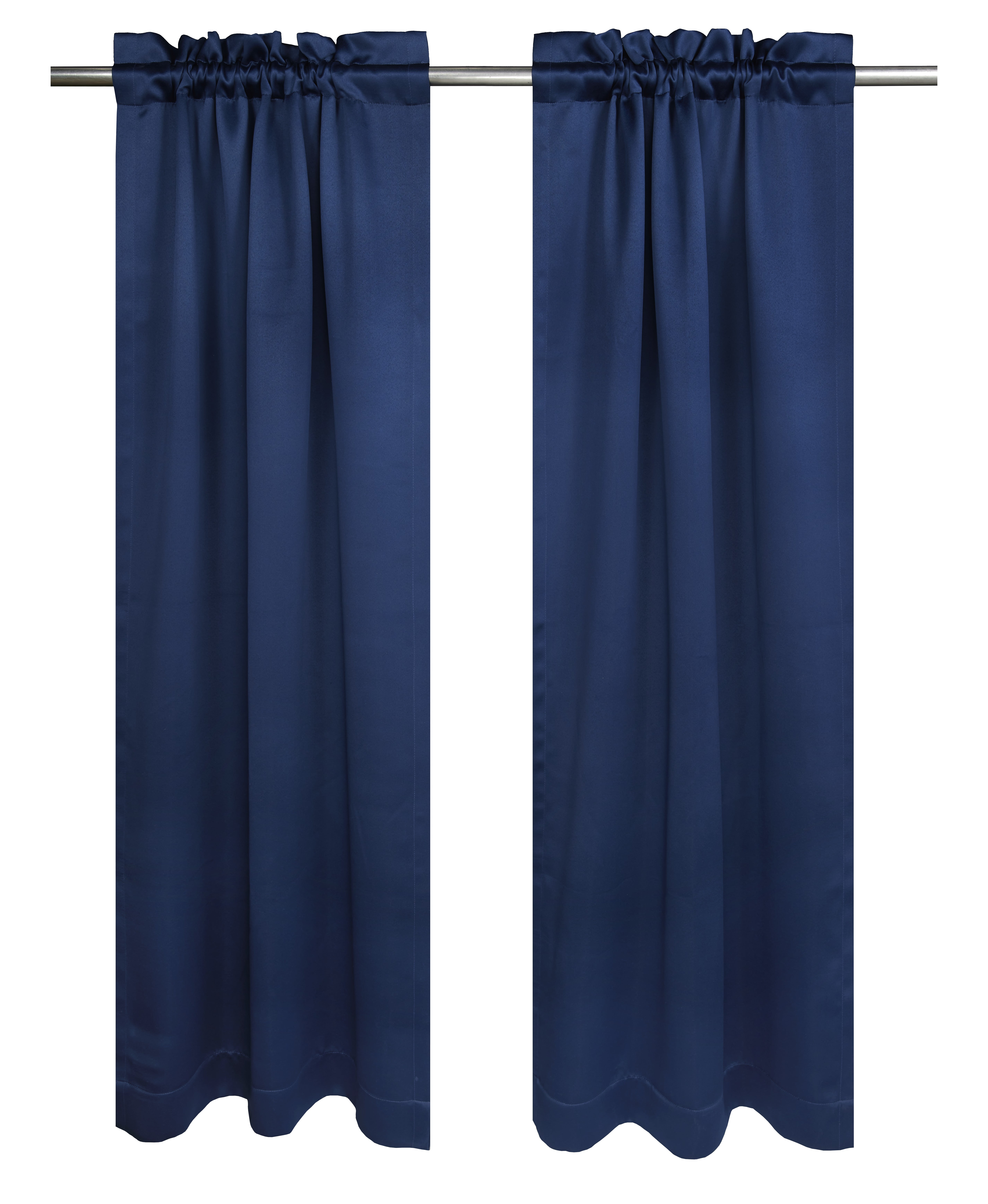 Your Zone Solid Blackout Curtain Panel Pair, Set of 2, Blue Cove, 30" W x 63" L