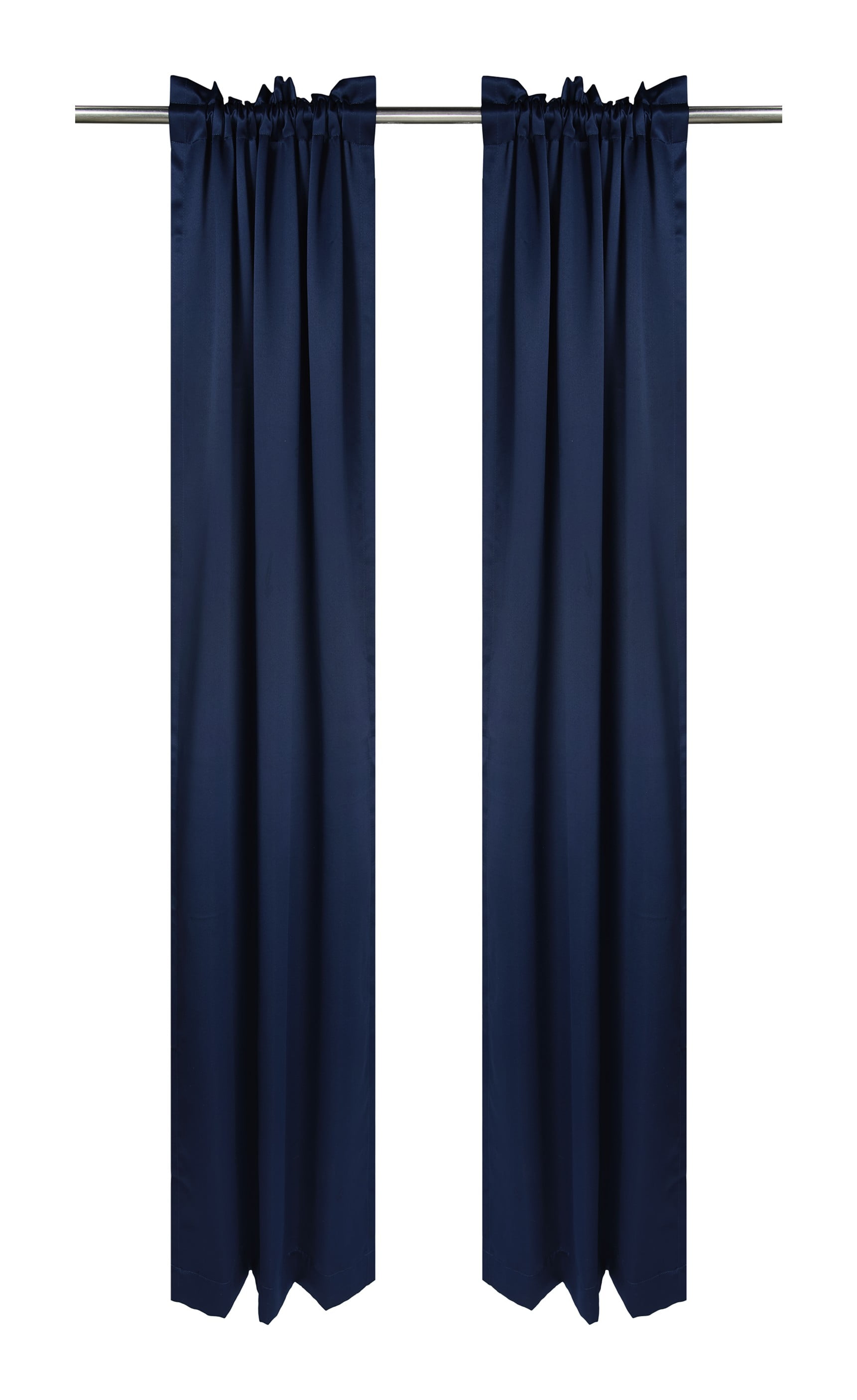 Your Zone Solid Blackout Curtain Panel Pair, Set of 2, Blue Cove, 30" W x 95" L