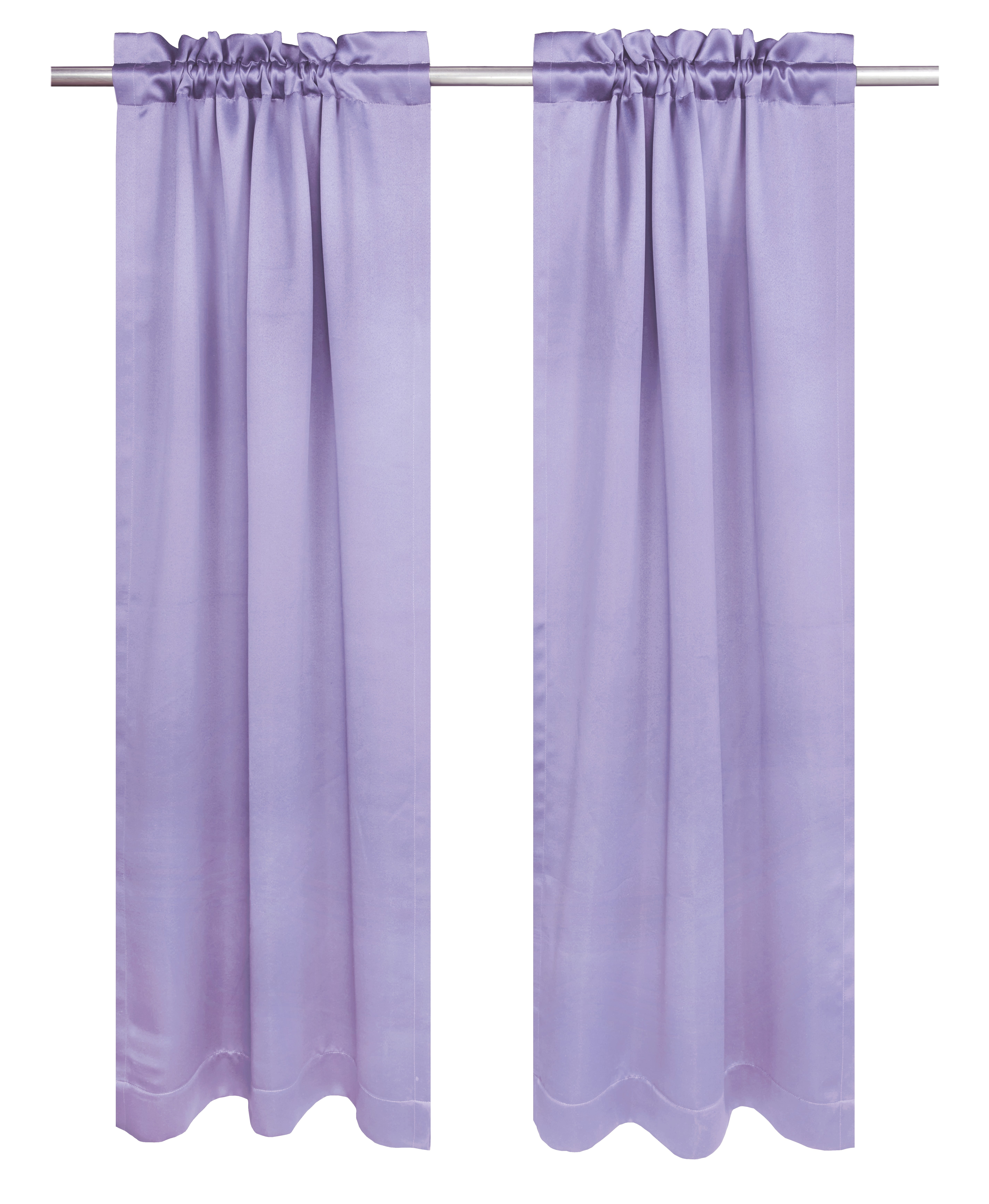 Your Zone Solid Blackout Curtain Panel Pair, Set of 2, Lilac Bud, 30" W x 63" L
