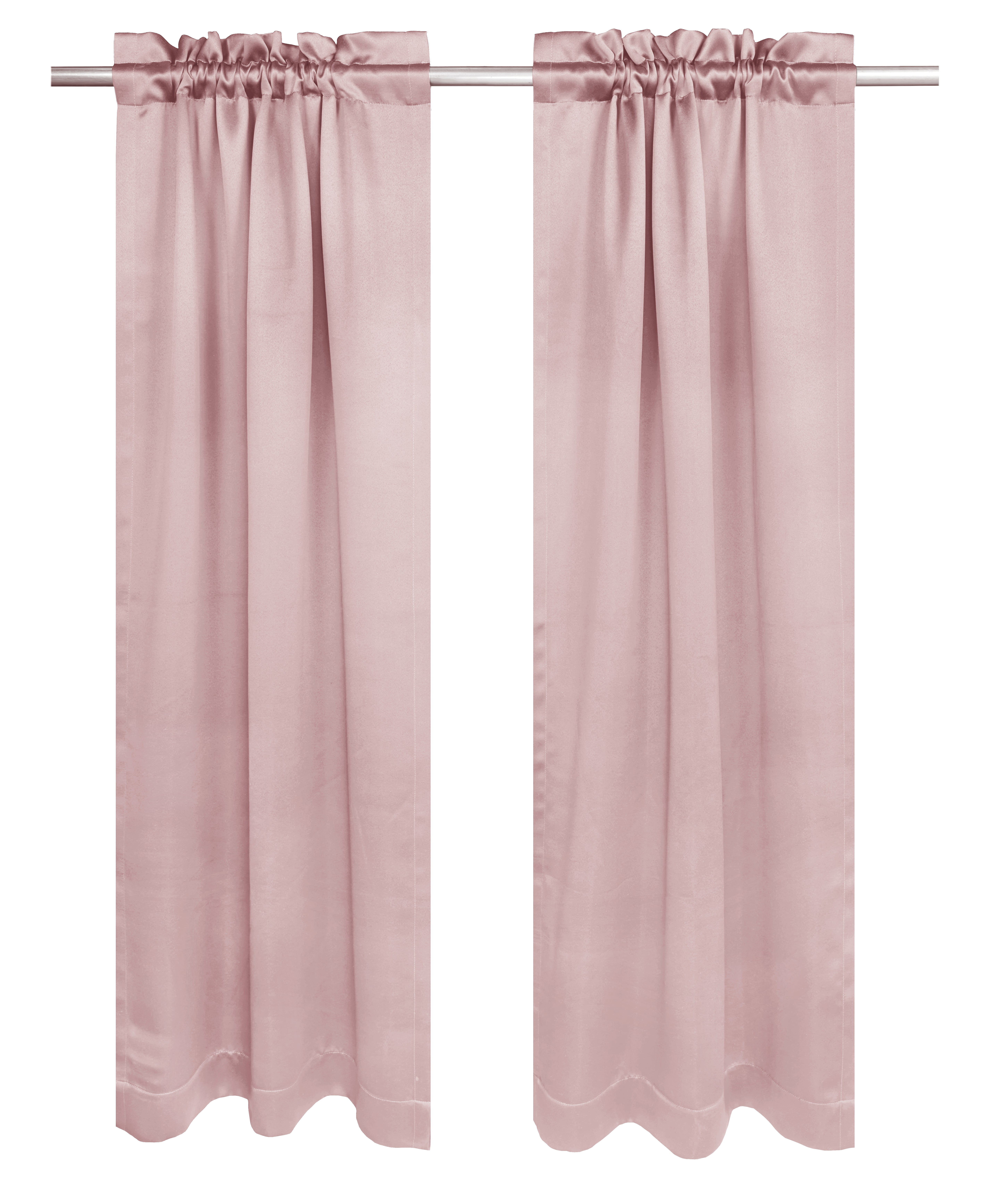 Your Zone Solid Blackout Curtain Panel Pair, Set of 2, Pink Starlight, 30" W x 63" L
