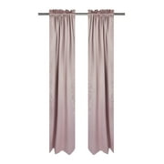 Your Zone Solid Blackout Curtain Panel Pair, Set of 2, Pink Starlight, 30" W x 84" L