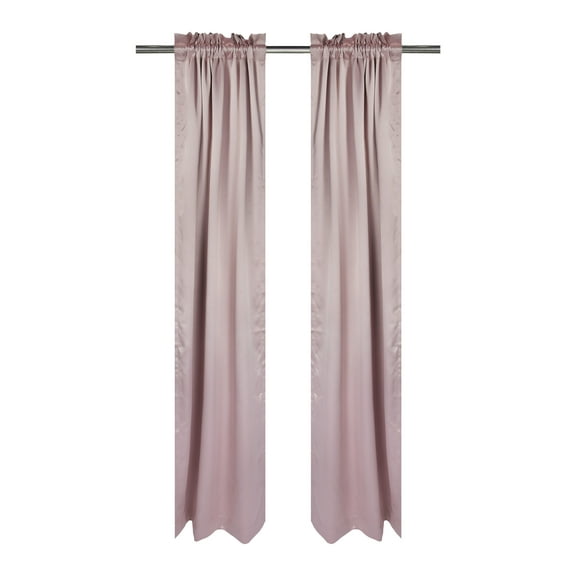 Your Zone Solid Blackout Curtain Panel Pair, Set of 2, Pink Starlight, 30" W x 84" L