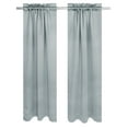 thumbnail image 1 of Your Zone Solid Blackout Curtain Panel Pair, Set of 2, Soft Silver, 30" W x 63" L, 1 of 10
