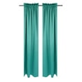 thumbnail image 1 of Your Zone Solid Blackout Curtain Panel Pair, Set of 2, Teal Moss, 30" W x 84" L, 1 of 10
