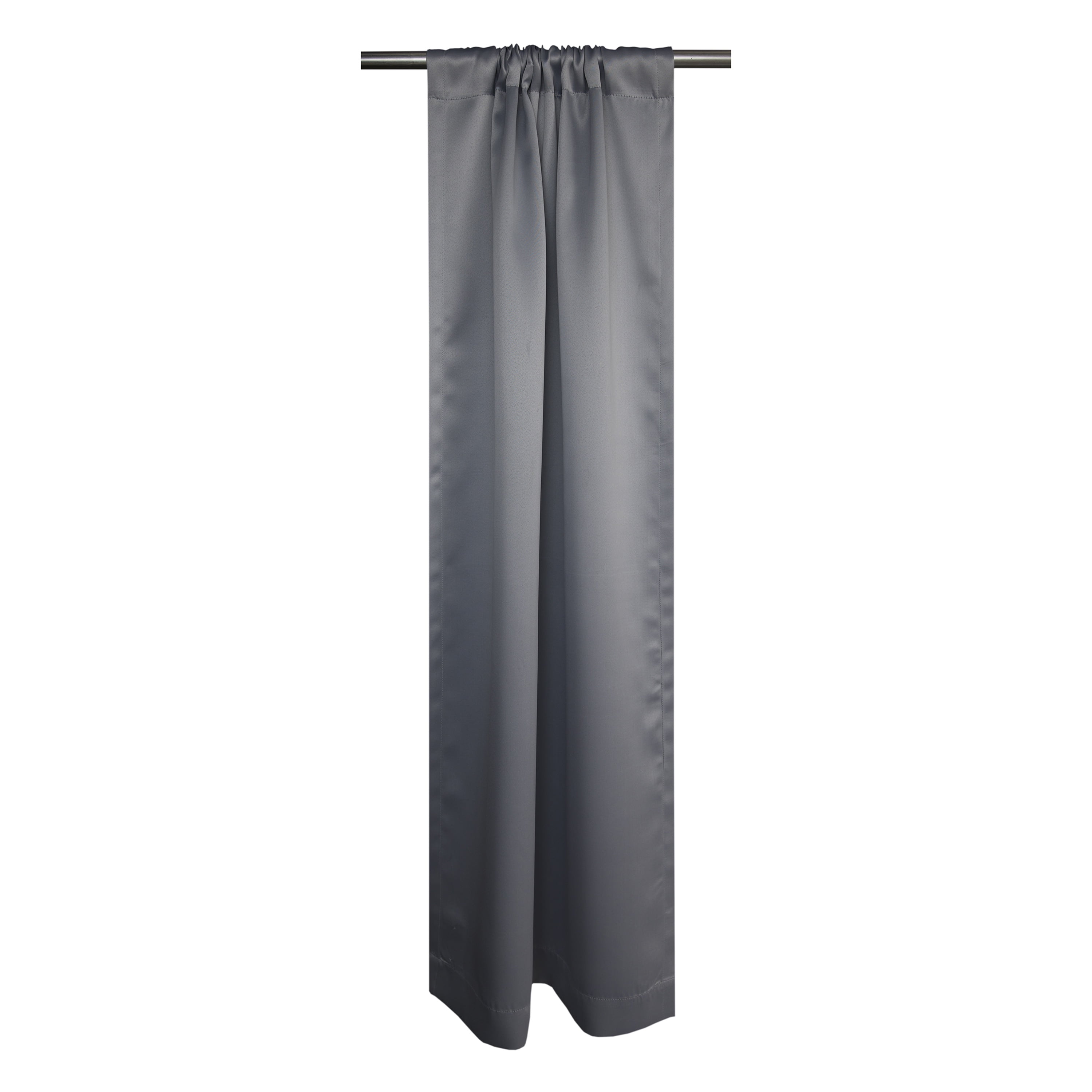 Your Zone Solid Blackout Curtain Panel Pair, Set of 2, Soft Silver, 30