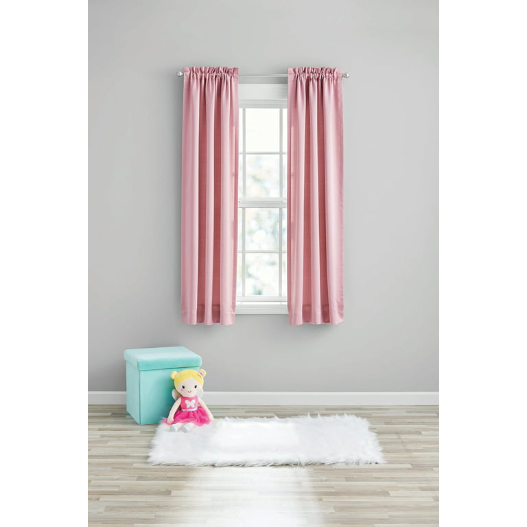 Solid Hot Pink-Fuchsia Colored Window Long Curtain (available in