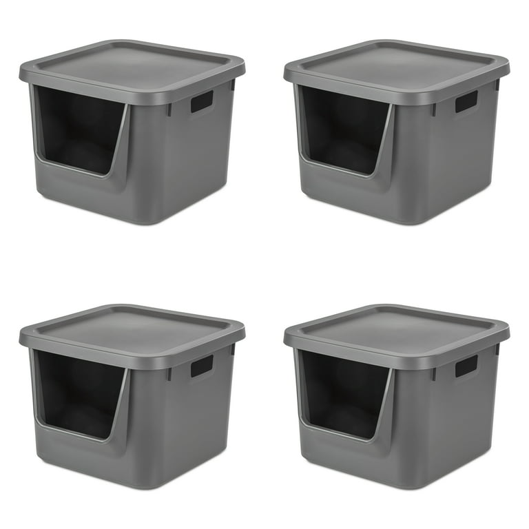 HART 200 Quart Latching Rolling Plastic Storage Bin Container, Clear, Set  of 2 