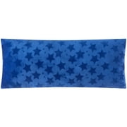 Your Zone Stadium Blue Embossed Star Plush Body Pillow, 19" x 48"