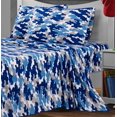 thumbnail image 1 of Your Zone Teens Jersey Camo Sheet Set, Full, Blue, 4 Pcs, 1 of 5
