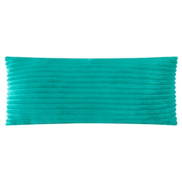 Your Zone Turquoise Cove Extra Wide Wale Plush Body Pillow, 19" x 48"