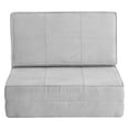 thumbnail image 1 of Room Revival Ultra Soft Suede 3 Position Convertible Lounge Flip Chair, Silver, 1 of 6