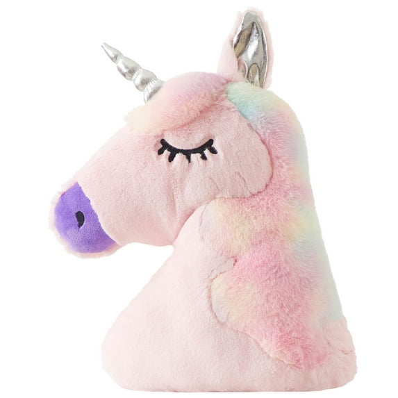 Your Zone Unicorn Decorative Pillow for Kids, Pink, Spot-Clean, 16" H
