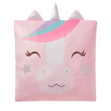 Your Zone Unicorn Snuggly Decorative Pillow, 18" x 18", Multicolor