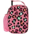 thumbnail image 1 of Your Zone Unisex Pink Leopard Print Insulated Polyester Reusable Lunch Bag, 1 of 12