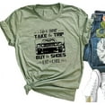 thumbnail image 1 of YourTops Life is Short Take The Trip T-Shirt Graphic Shirt (US L, 2-Green), 1 of 2