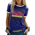 thumbnail image 1 of YourTops Women Bring On The Sunshine T-Shirt Women Graphic T-Shirt Women Top (L, Dark Blue), 1 of 2
