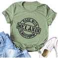 thumbnail image 1 of YourTops Women Melanin Graphic T-Shirt Afro Woman T-Shirt, 1 of 2