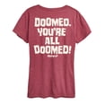 thumbnail image 1 of Youre All Doomed - Women's Short Sleeve Graphic T-Shirt - Friday The 13Th, 1 of 5