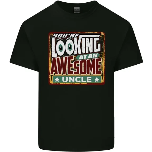 Youre Looking At An Awesome Uncle Mens Womens Light Cotton T-Shirt