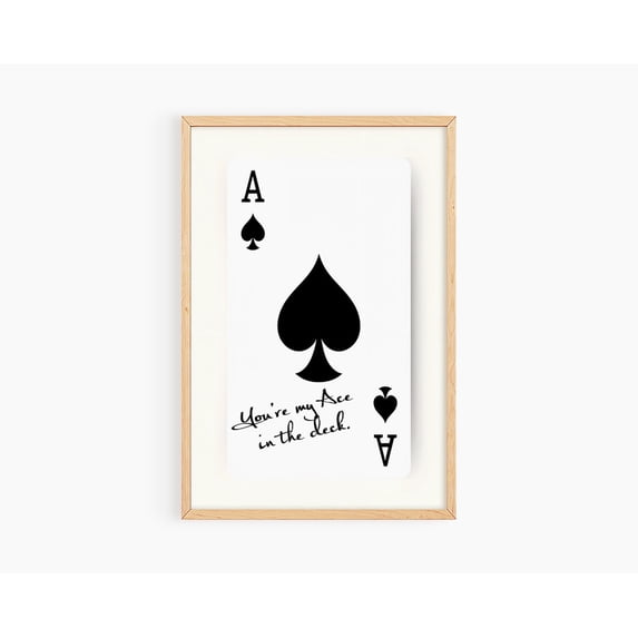Youre My Ace In The Deck Girly Preppy Playing Card Wall Art, Living ...