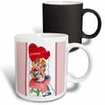 thumbnail image 1 of 3drose, Youre Nice to Cuddle Cute Girl with Bows in Her Hair Cuddling a Kitten, 11oz Magic Transforming Mug, 1 of 7
