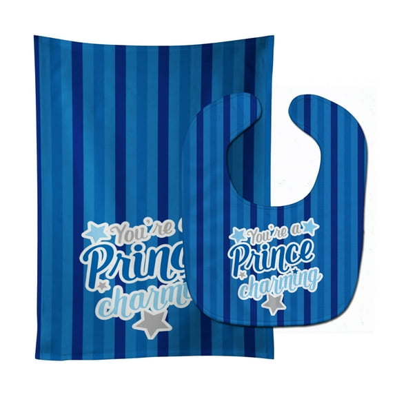 Youre a Prince Charming Baby Bib and Burp Cloth