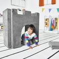 thumbnail image 1 of Yourigami Folding Kids and Toddler Foam Play Castle, 2 Pieces, Mountain Gray, 1 of 8