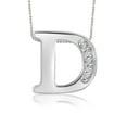 thumbnail image 1 of Yours Truly Diamond Accent Sterling Silver Initial Necklace, 1 of 4