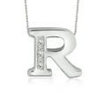 thumbnail image 1 of Yours Truly Diamond Accent Sterling Silver Initial Necklace, 1 of 4
