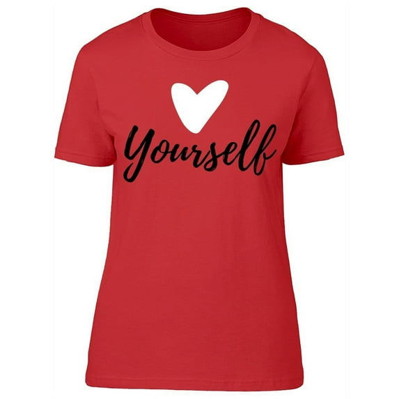 Yourself Heart Drawing T-Shirt Women -Image by Shutterstock, Female Large