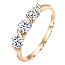 Yoursfs 18k Rose Gold Plated Cubic Zirconia Stackable Eternity Ring For Women Anniversary Engagement Wedding Band Rings Fashion Jewelry (Size 9)