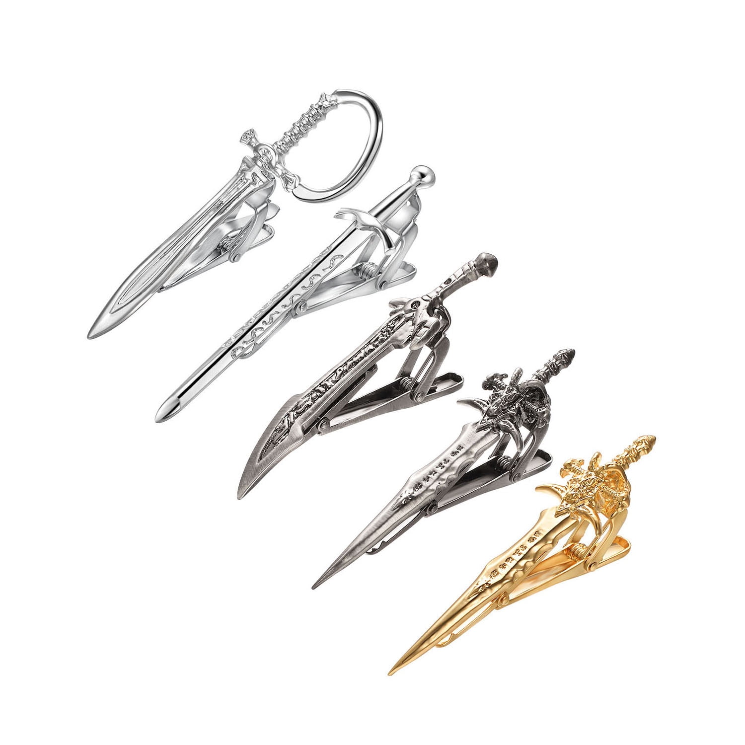 Yoursfs 5 Pieces/Set Tie Clip for Men Novelty Tie Clip Personalized