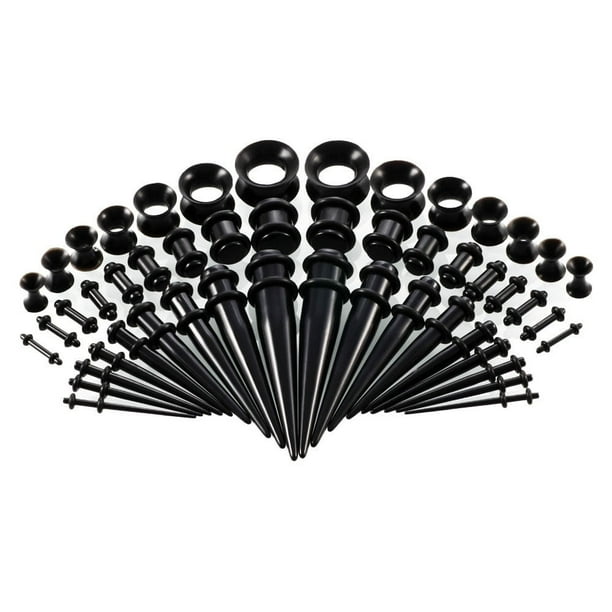 Yoursfs 50-Piece Ear Gauge Stretch Kit, Acrylic Tapers and Plugs