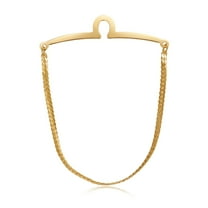 Yoursfs Brand Gold Tie Chains for Neckties Mens Gold Plated Single Loop Tie Bar/Pin/Clasp Chain