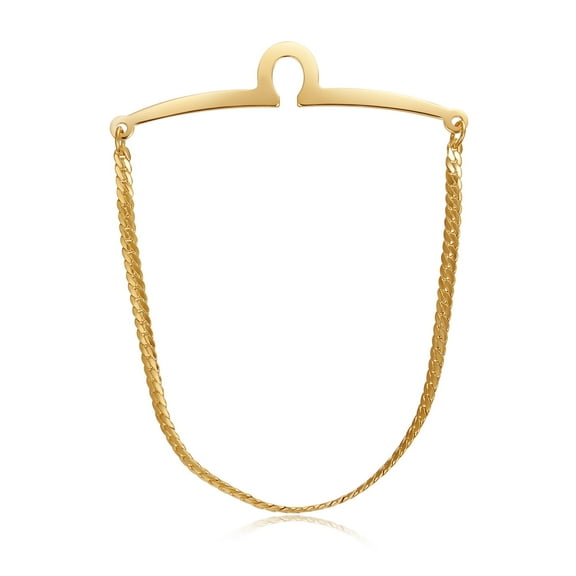 Yoursfs Brand Gold Tie Chains for Neckties Mens Gold Plated Single Loop Tie Bar/Pin/Clasp Chain
