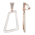 thumbnail image 1 of Yoursfs Clip On Earrings For Women White Enamel Non Pierced Earrings 18K Gold Plated Geometric Earring, 1 of 7