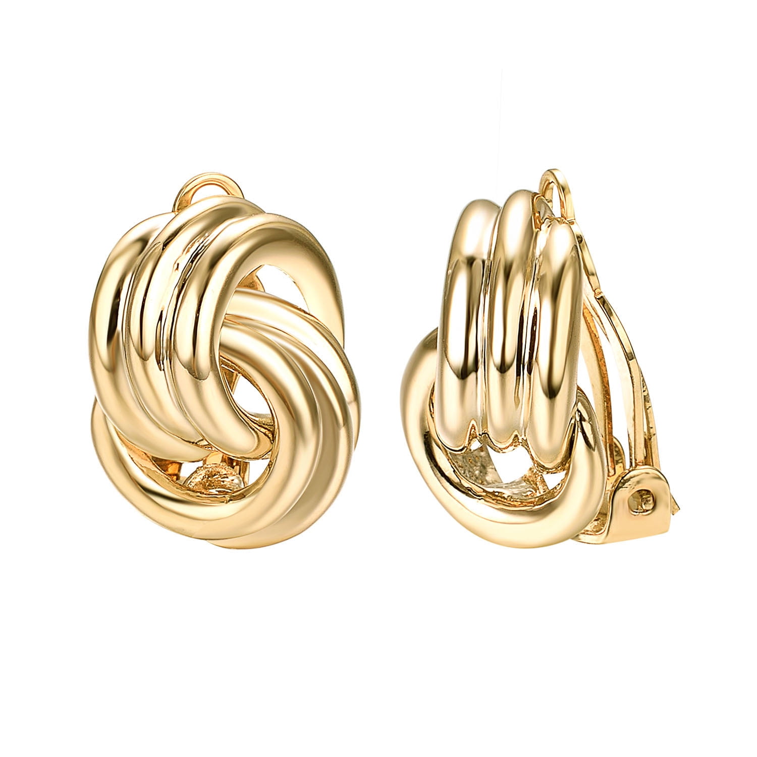 Yoursfs Gold Earrings French Knot Clip On Earrings for Women