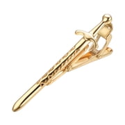 Yoursfs Gold Tone Scottish Sword Tie Clips for Men Personalized Cool Sword Tie Bars Clip Novelty Men's Suit Accessories Gift