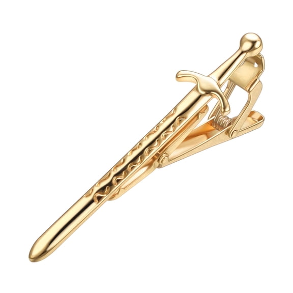 Yoursfs Gold Scottish Sword Tie Clips for Men Personalized Cool Sword Tie Bars Clip Novelty Men's Suit Accessories Gift