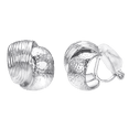 thumbnail image 1 of Yoursfs Irregularity Textured Chunky Clip on Earrings for Women Silver Double Half Hoops Clip Earrings White Gold Plated Fashion Jewelry, 1 of 6