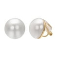 thumbnail image 1 of Yoursfs Large Pearl Clip on Earrings for Women Gold Plated White Pearl Earrings Non-Pierced Jewelry, 1 of 5