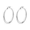thumbnail image 1 of Yoursfs 40mm Large Silver Hoop Earrings for Women Men Charm Big Hoop Piercing Earrings Gold Plated Hypoallergenic Jewellery Gift, 1 of 7