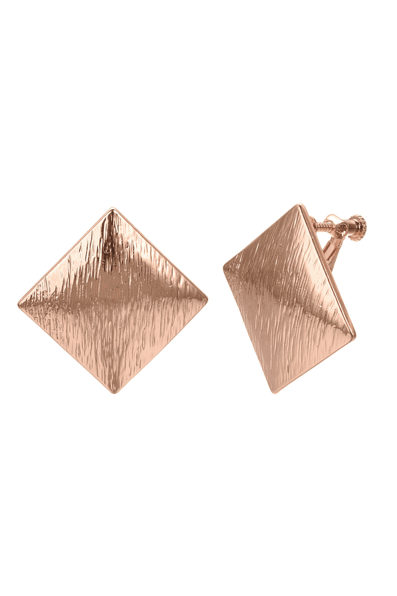 Large Square Clip on Earrings for Women Non Pierced Gold Plated Hypoallergenic Delicate Trendy Geometric Earring Jewelry Gift
