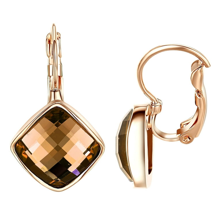 Yoursfs Leverback Earrings for Women Gold Plated with Gold Big