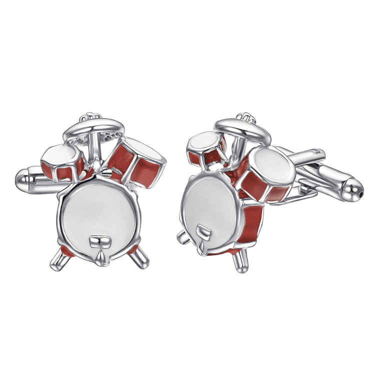 Yoursfs Piano Key Cufflinks For Men - Black & White Stainless Steel Musical Cufflinks, Elegant Suit Accessory, Gift Box